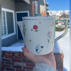 Anthropologie Floral Ceramic Teapot